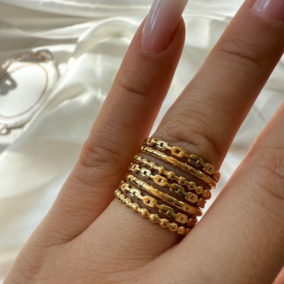 Sprial ring 
Adjustable ring 
Gold Plated Stainless Steel Ring - Picture 14 of 17